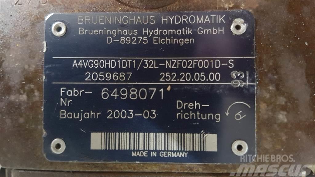 Brueninghaus Hydromatik A4VG90HD1DT1/32L - Drive pump/Fahrpumpe/Rijpomp Hydraulique