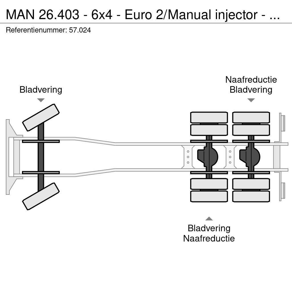 MAN 26.403 - 6x4 - Euro 2/Manual injector - 57.024 Camion benne