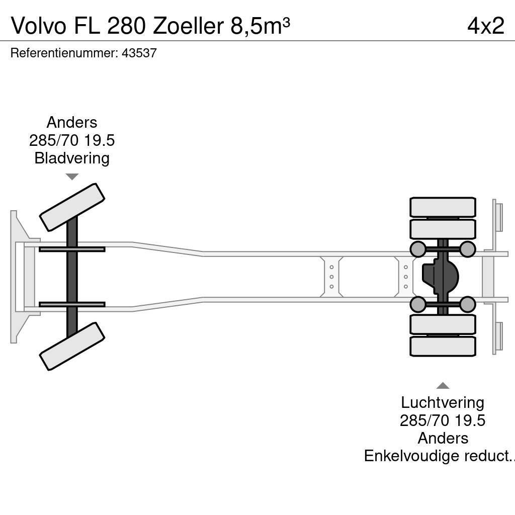 Volvo FL 280 Zoeller 8,5m³ Camion poubelle
