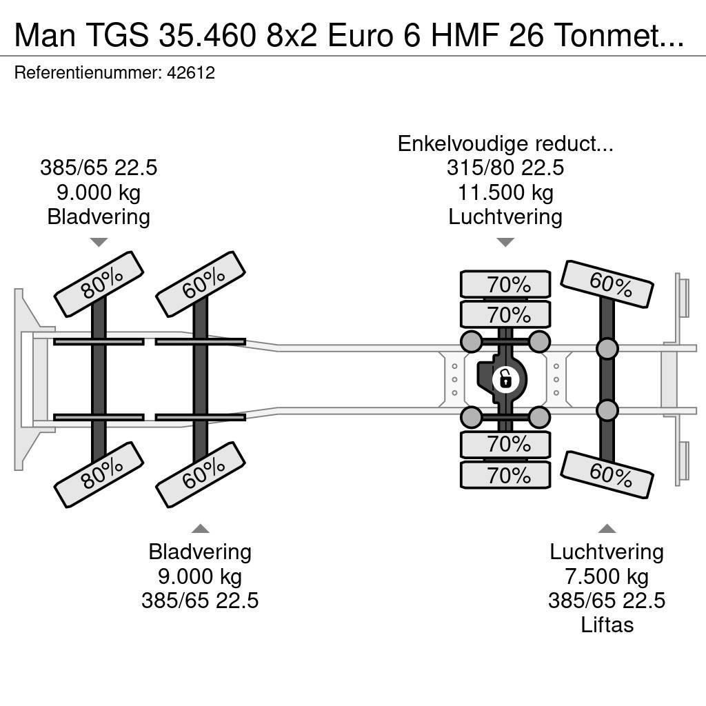 MAN TGS 35.460 8x2 Euro 6 HMF 26 Tonmeter laadkraan Camion ampliroll