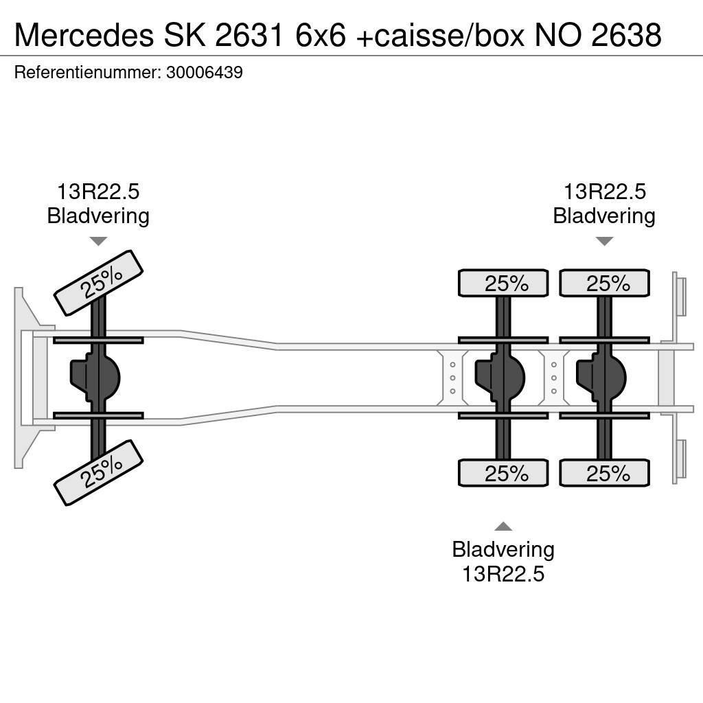 Mercedes-Benz SK 2631 6x6 +caisse/box NO 2638 Camion porte container