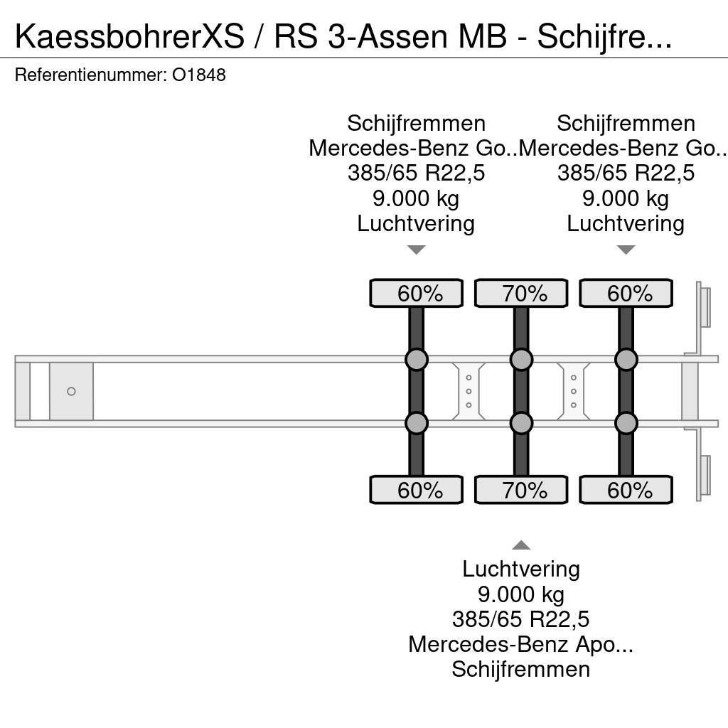 Kässbohrer XS / RS 3-Assen MB - Schijfremmen - Schuifzeilen/S Semi remorque à rideaux coulissants (PLSC)