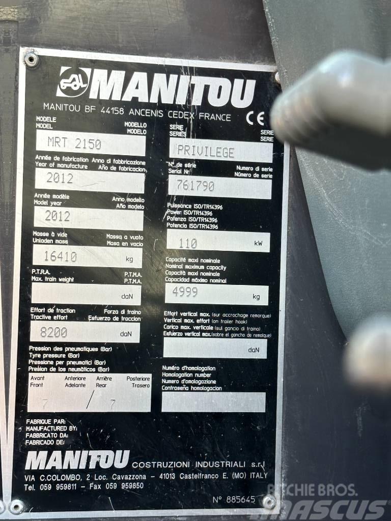 Manitou MRT 2150 Privilege Telescopic.hr Chariot télescopique