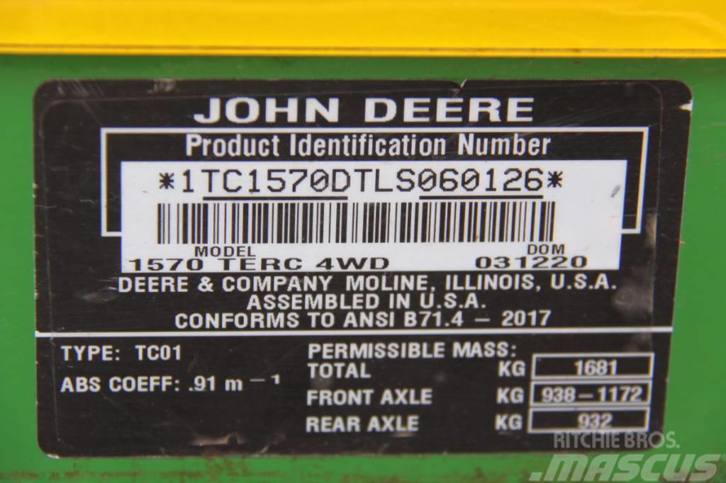 John Deere 1570 Rotary mower with 62" FastBack cutting deck Tondeuses montées