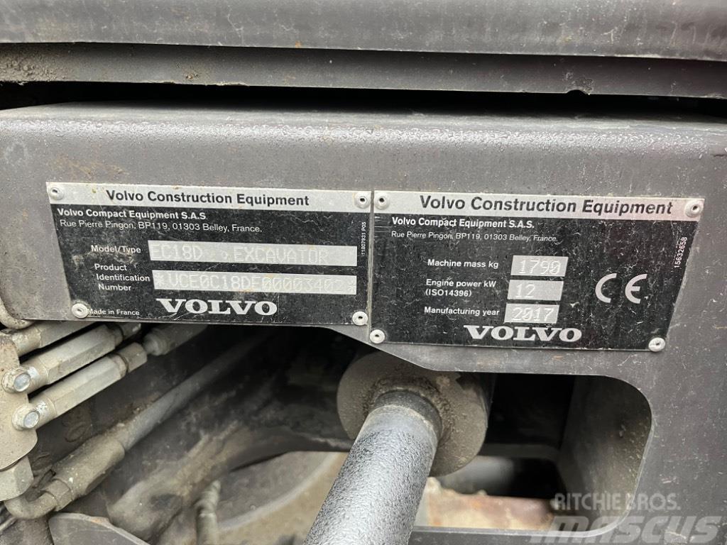 Volvo ECR 18 D Mini pelle < 7t