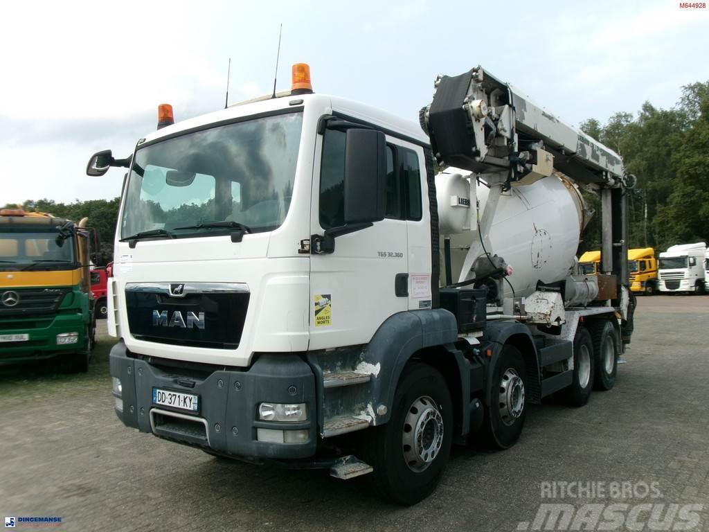 MAN TGS 32.360 8X4 Euro 6 Liebherr concrete mixer 8 m3 Camion malaxeur