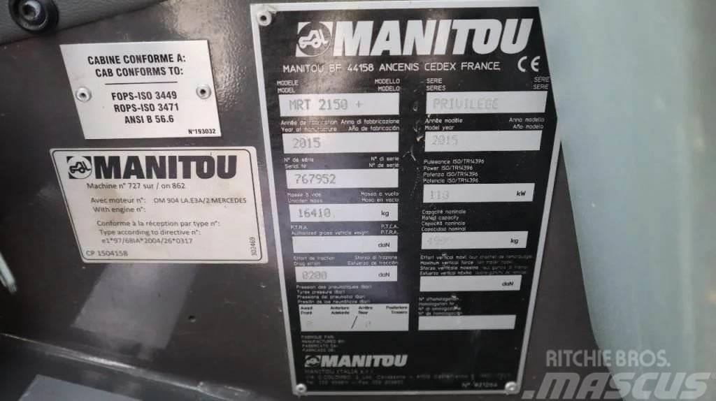 Manitou MRT 2150+ PRIVILEGE | FORKS | AIRCO Chariot télescopique