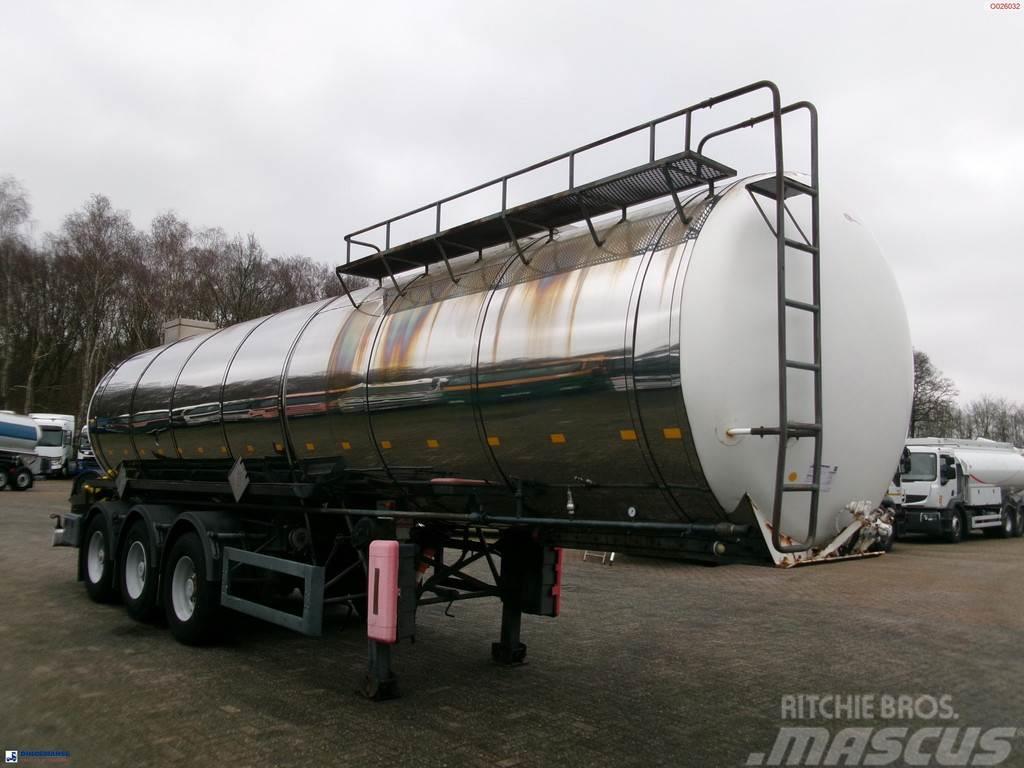 Metalovouga Bitumen / heavy oil tank inox 26.9 m3 / 1 comp Semi remorque citerne