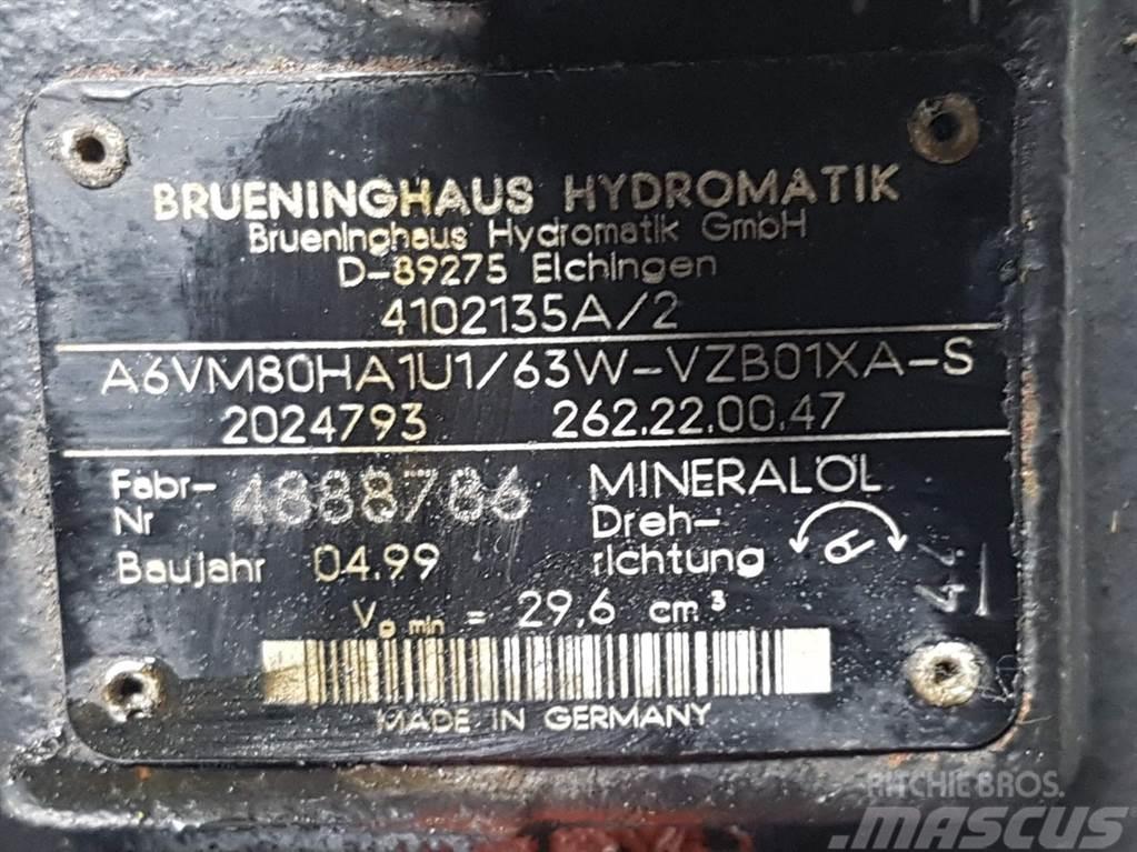 Ahlmann AL75-Brueninghaus A6VM80HA1U1/63W-Drive motor Hydraulique