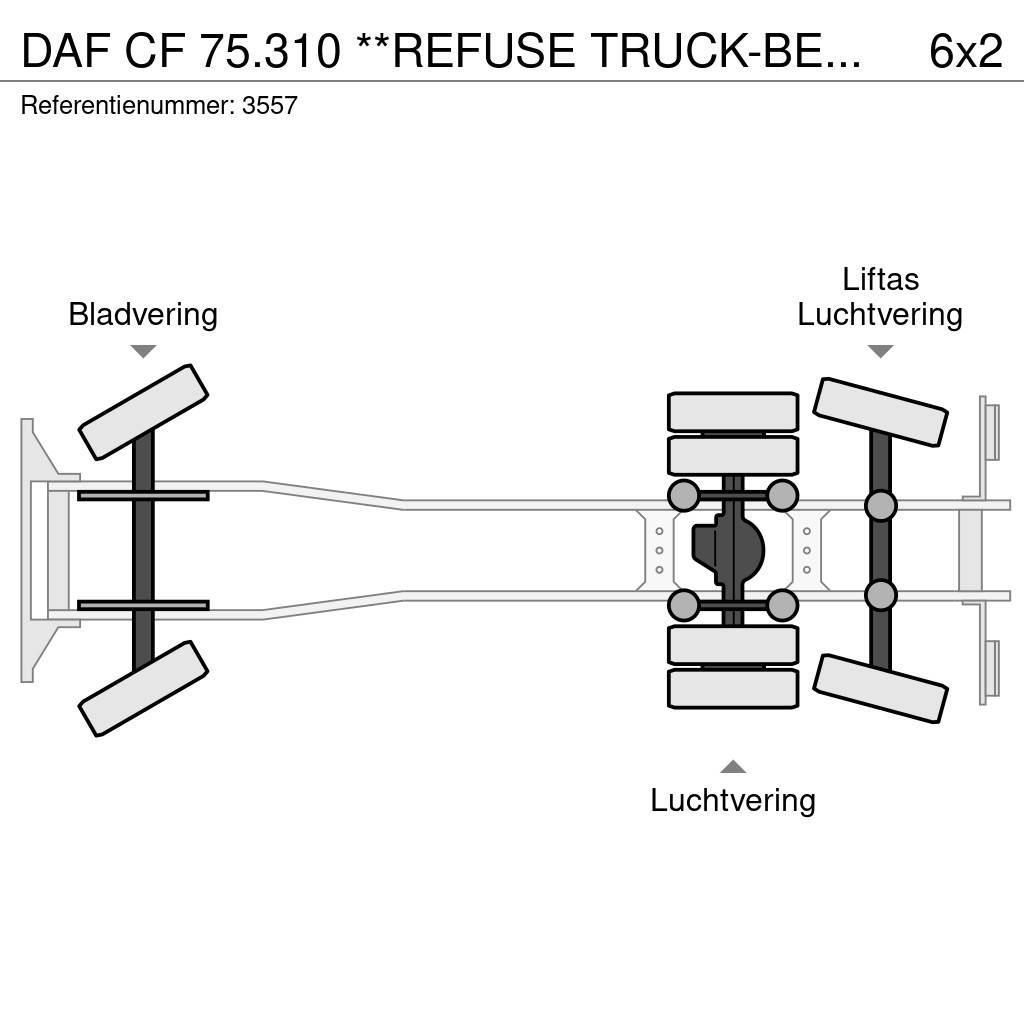 DAF CF 75.310 **REFUSE TRUCK-BENNE ORDURE-EURO 4** Camion poubelle