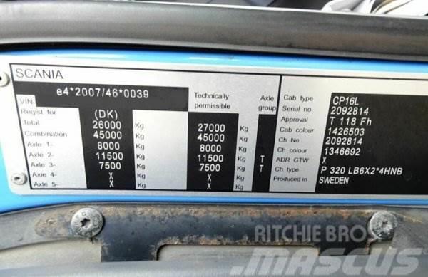 Scania P320 + Effer Camion plateau ridelle avec grue