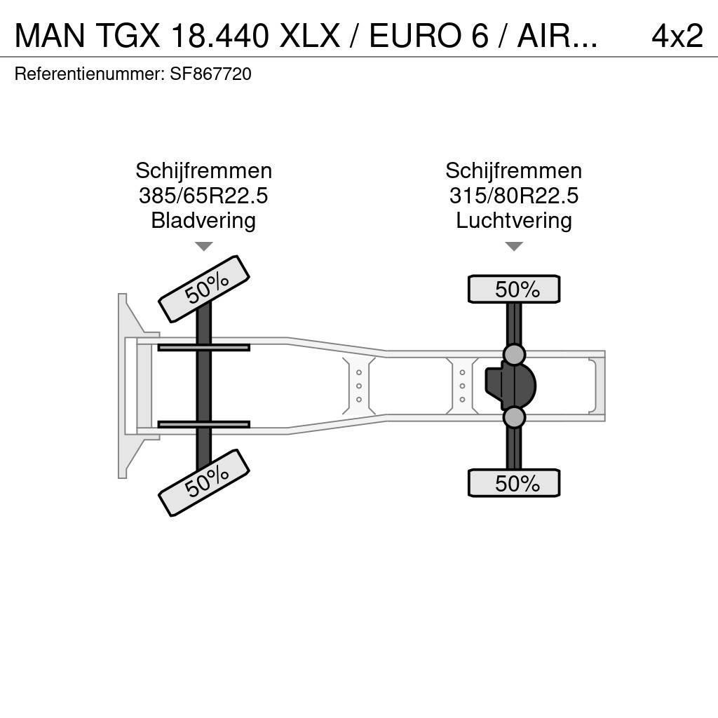 MAN TGX 18.440 XLX / EURO 6 / AIRCO / PTO Tracteur routier