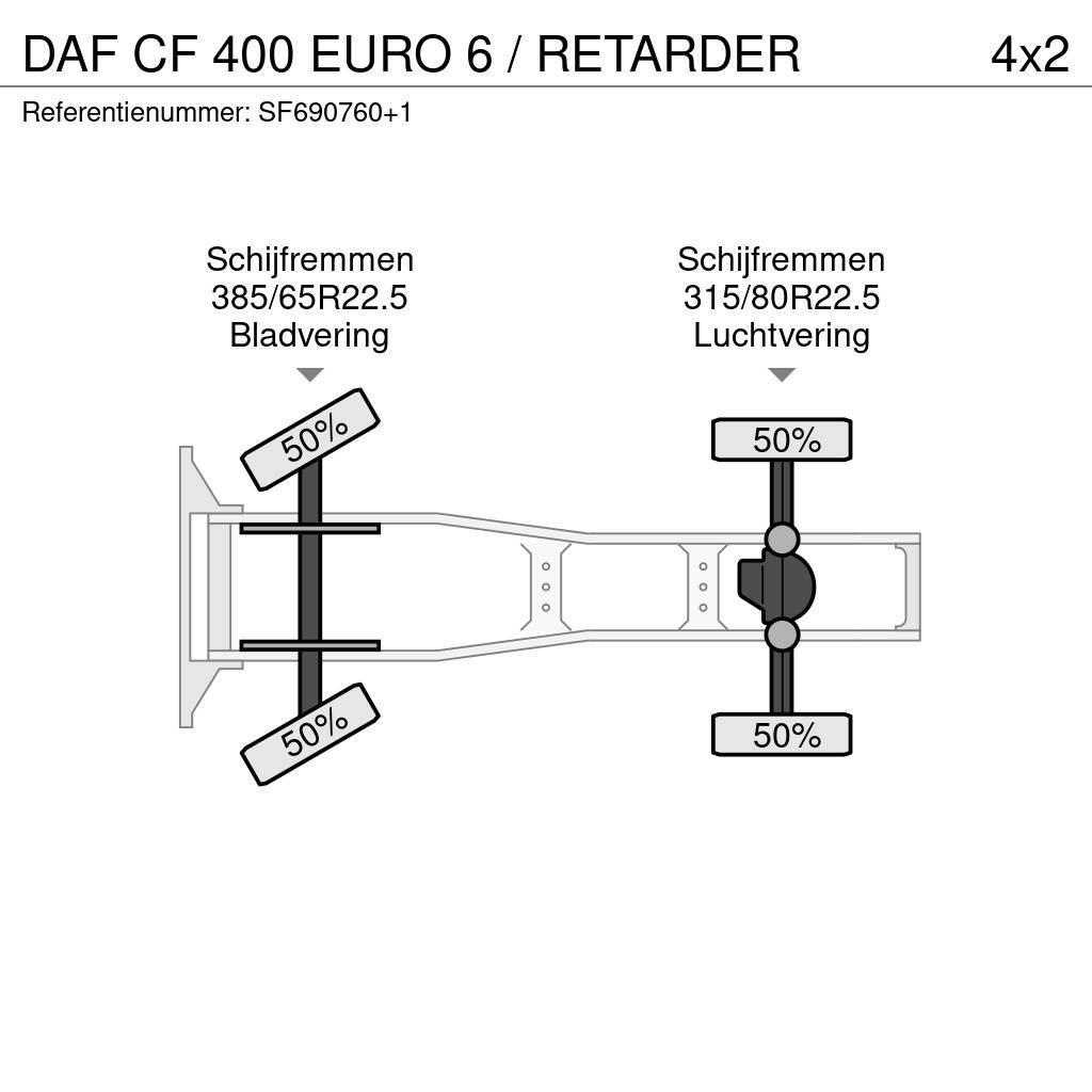 DAF CF 400 EURO 6 / RETARDER Tracteur routier