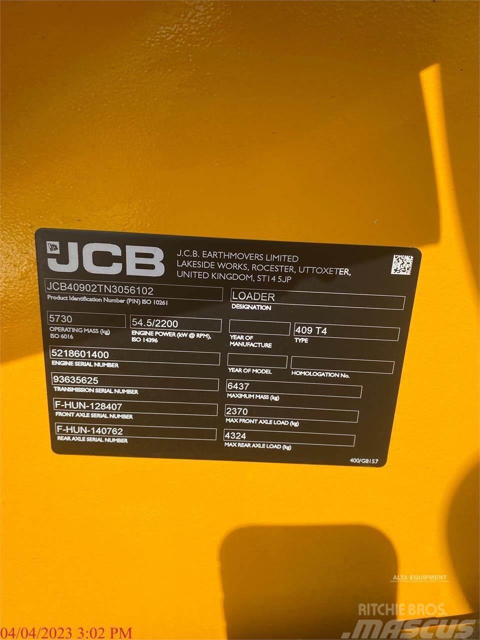 JCB 409 Chargeuse sur pneus
