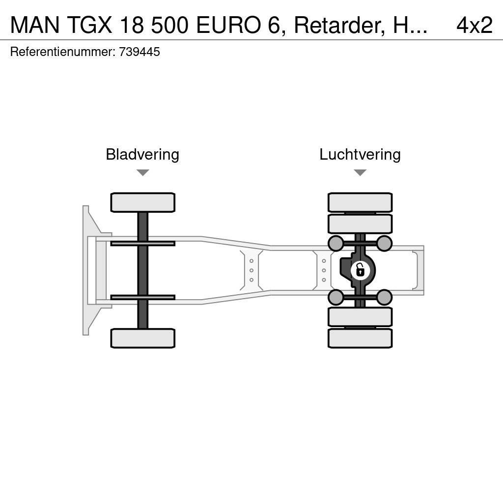 MAN TGX 18 500 EURO 6, Retarder, Hydrauliek, 6 Units Tracteur routier