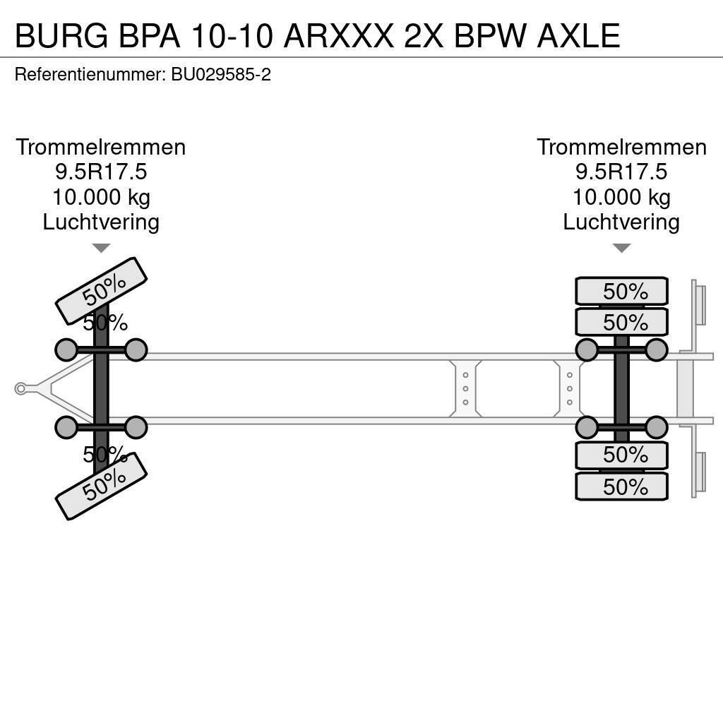 Burg BPA 10-10 ARXXX 2X BPW AXLE Remorque à bras