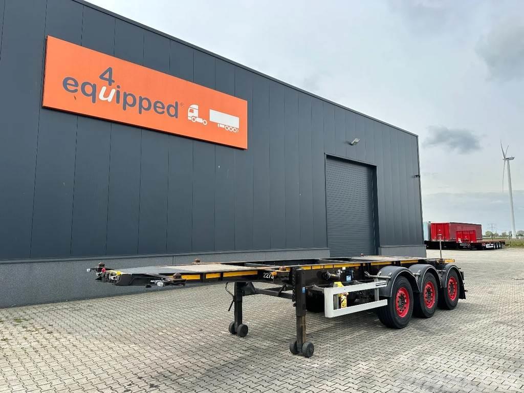 Burg 20FT ADR-Chassis, empty weight: 3.690kg, SAF INTRA Semi remorque porte container