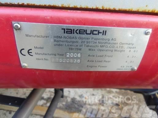 Takeuchi TB175W MINI EXCAVATOR. THIS MACHINE IS FIRE DAMA Mini pelle < 7t