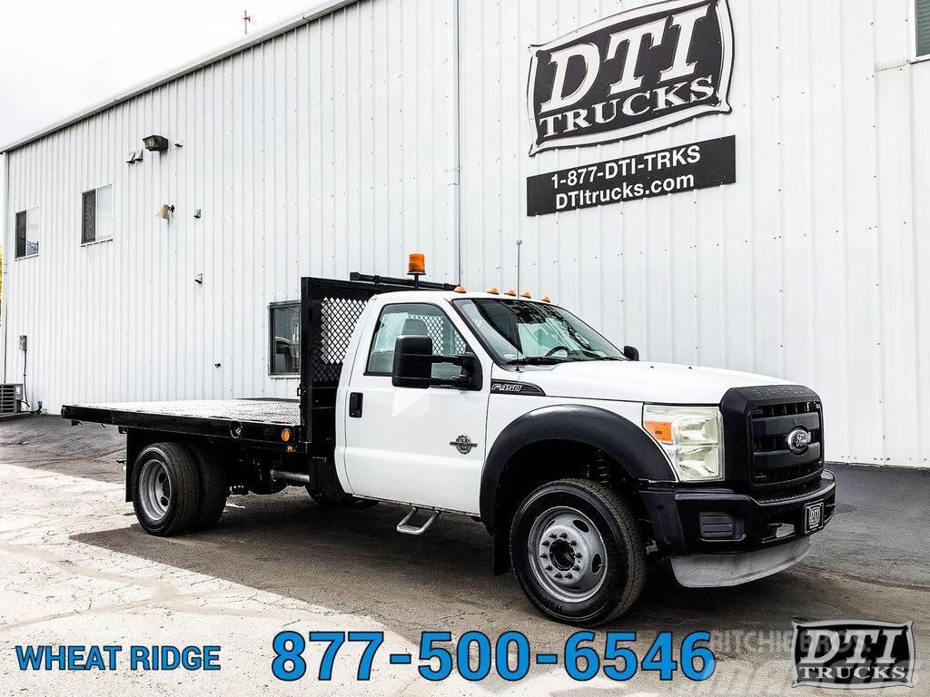 Ford F450 XLT 12' Flatbed Truck, Diesel Auto, Steel Dia Camion plateau