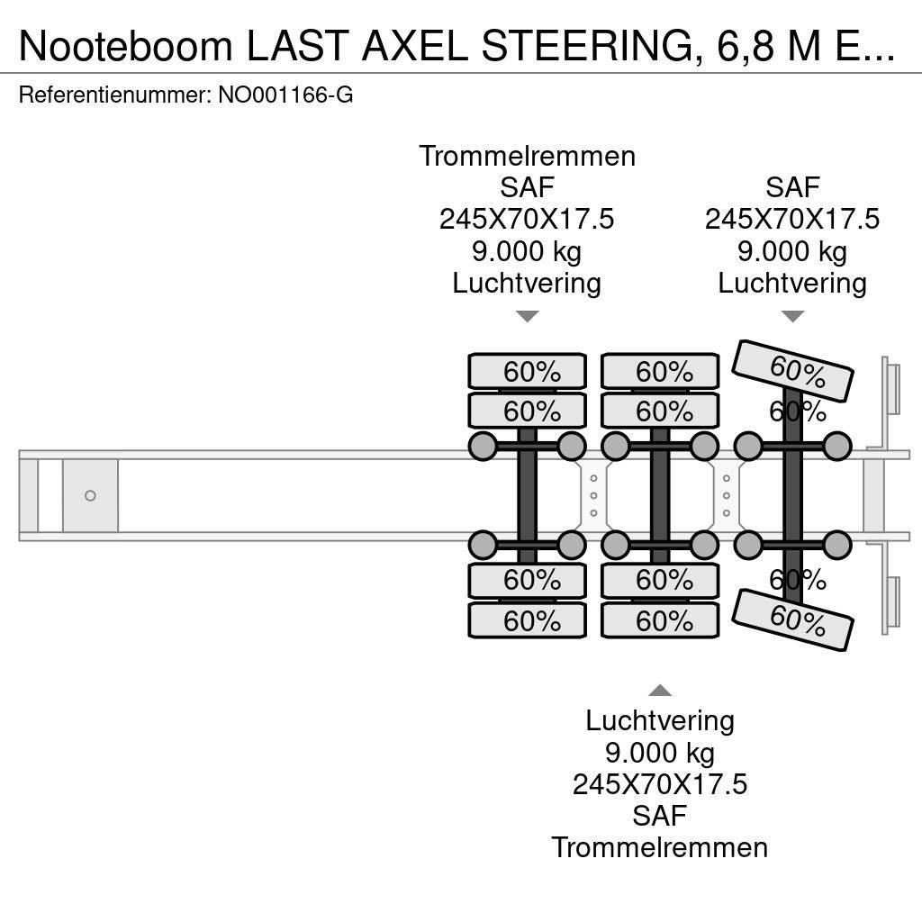 Nooteboom LAST AXEL STEERING, 6,8 M EXTENDABLE Semi remorque surbaissée