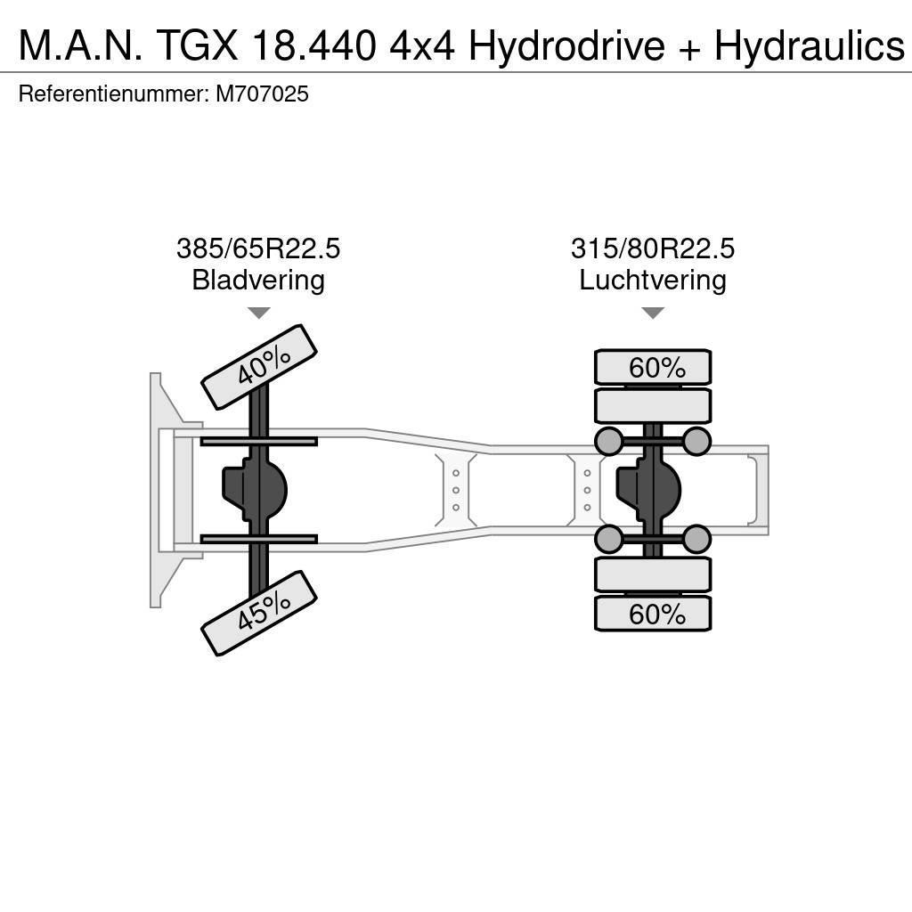 MAN TGX 18.440 4x4 Hydrodrive + Hydraulics Tracteur routier