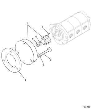 JCB - cuplaj pompa hidraulica - 45/911600 Hydraulique