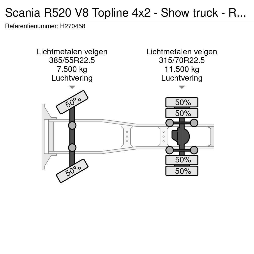 Scania R520 V8 Topline 4x2 - Show truck - Retarder - Full Tracteur routier
