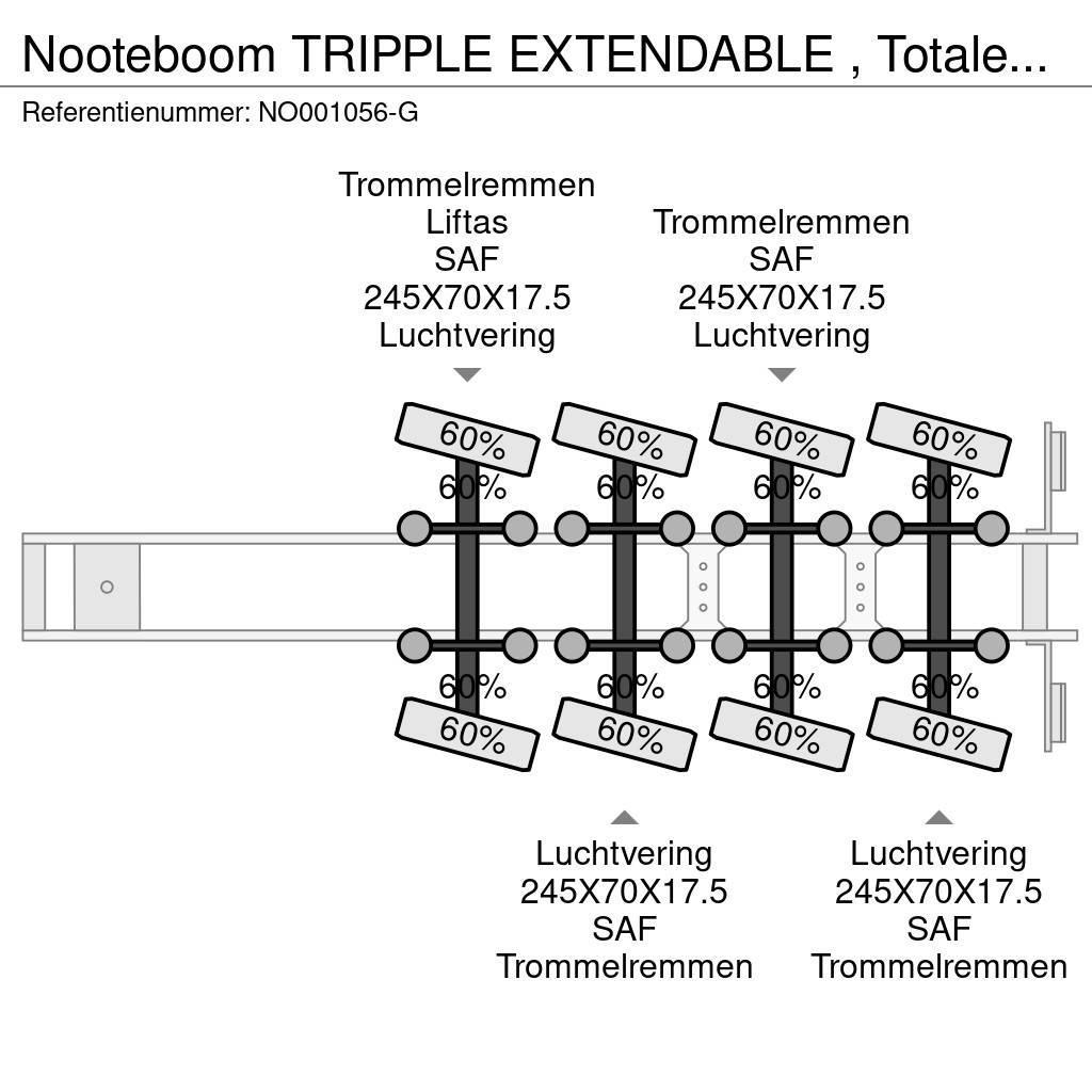 Nooteboom TRIPPLE EXTENDABLE , Totale 47,95 M 4 AXEL STEERIN Semi remorque surbaissée