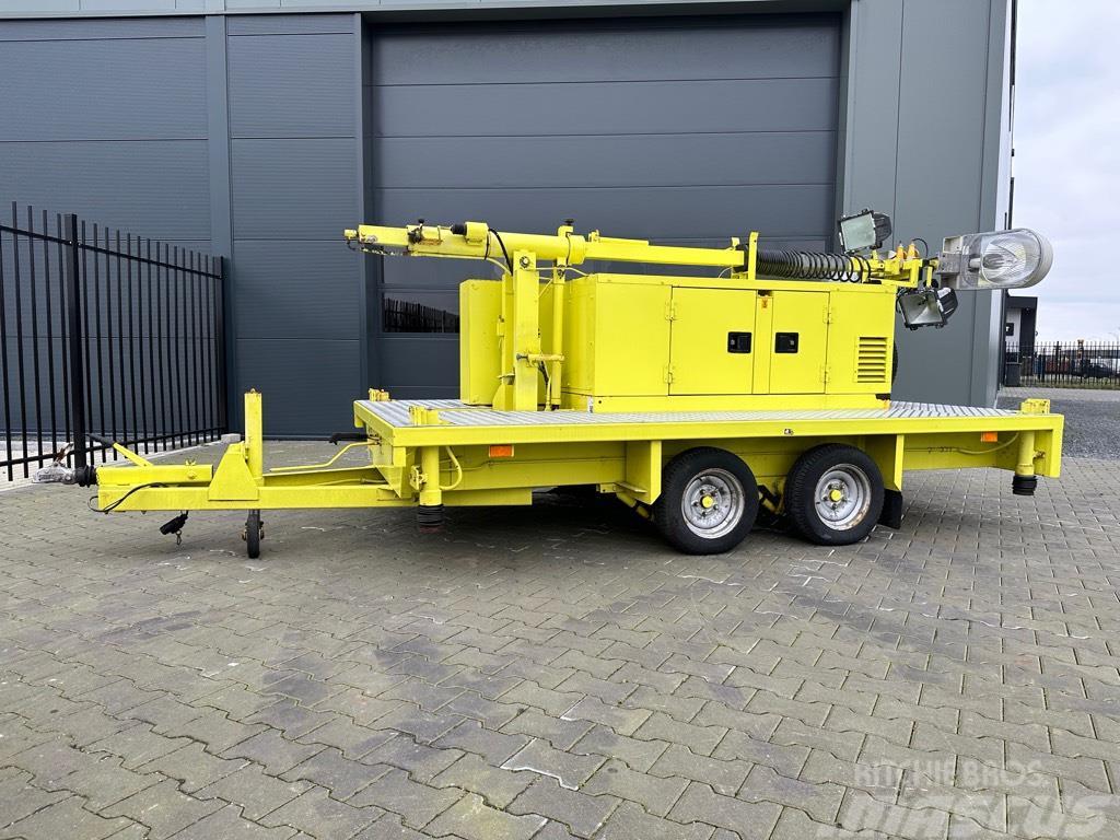 Atlas Copco Unique generator with light pole on trailer! Générateurs diesel