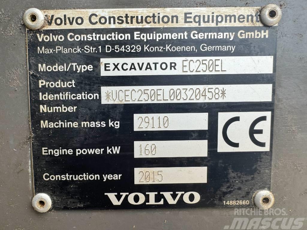 Volvo EC250EL Excellent Working Condition / CE Pelle sur chenilles