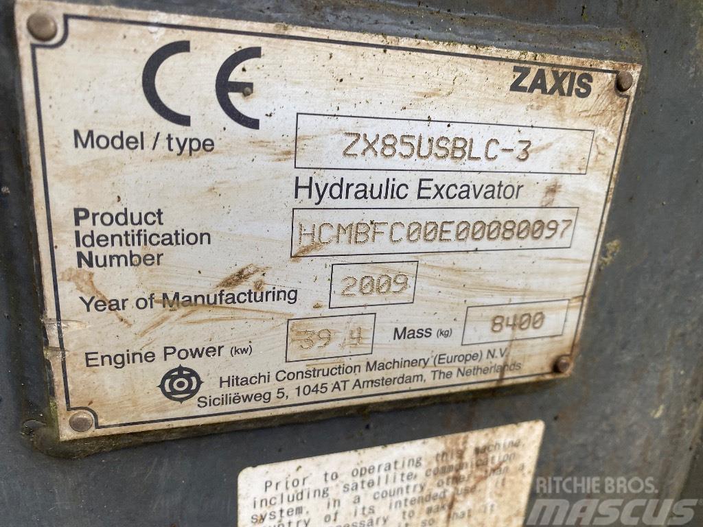 Hitachi ZX 85 US B LC-3 Mini pelle 7t-12t