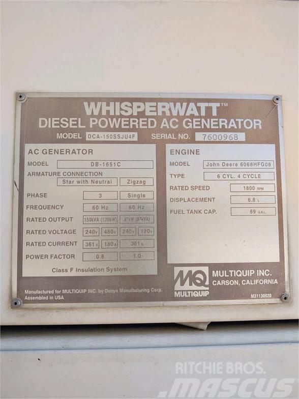 MultiQuip WHISPERWATT DCA150SSJU4F Générateurs au gaz