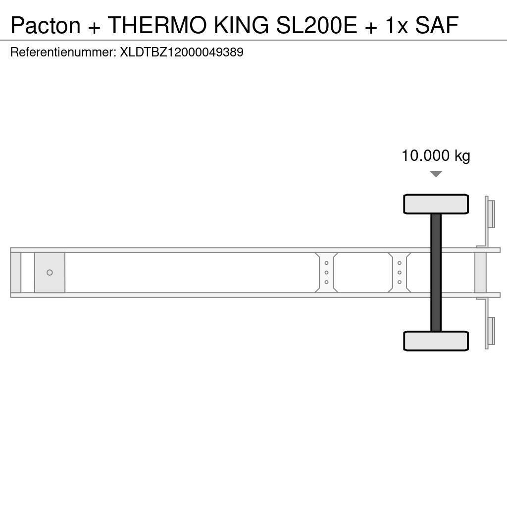 Pacton + THERMO KING SL200E + 1x SAF Semi remorque frigorifique