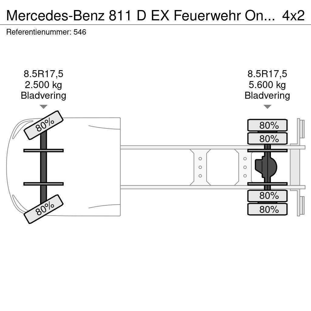 Mercedes-Benz 811 D EX Feuerwehr Only 10.000 KM Like New! Autre fourgon / utilitaire