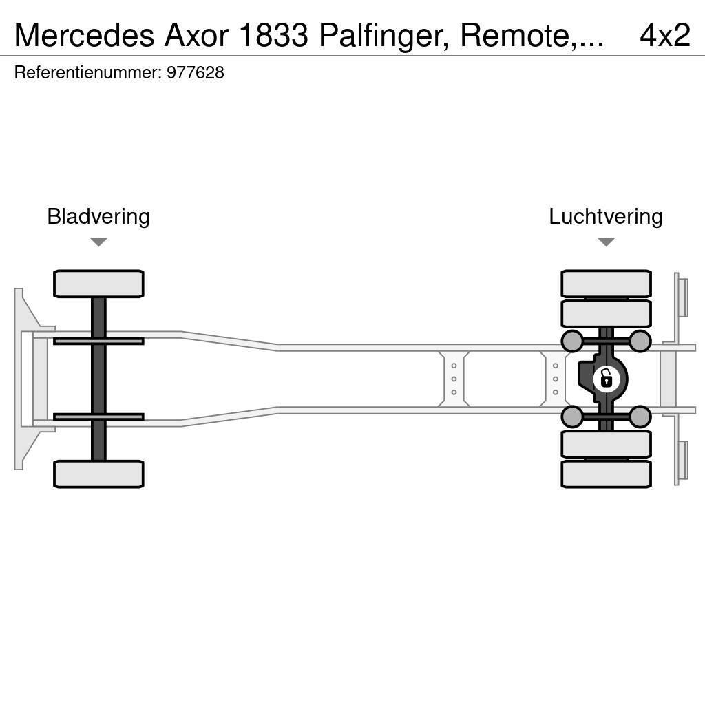 Mercedes-Benz Axor 1833 Palfinger, Remote, Manual, RVS loading p Camion benne