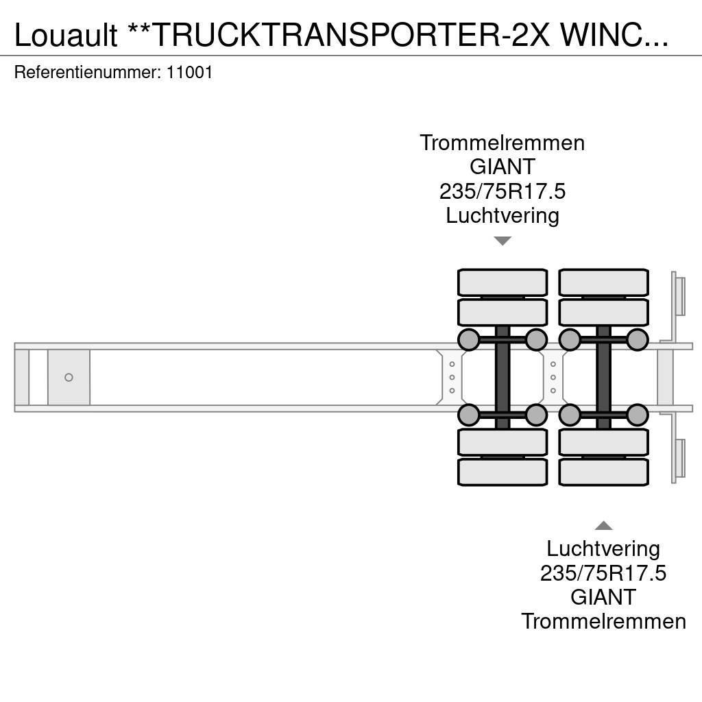  Louault **TRUCKTRANSPORTER-2X WINCH-TUV TILL 04-20 Semi remorque surbaissée