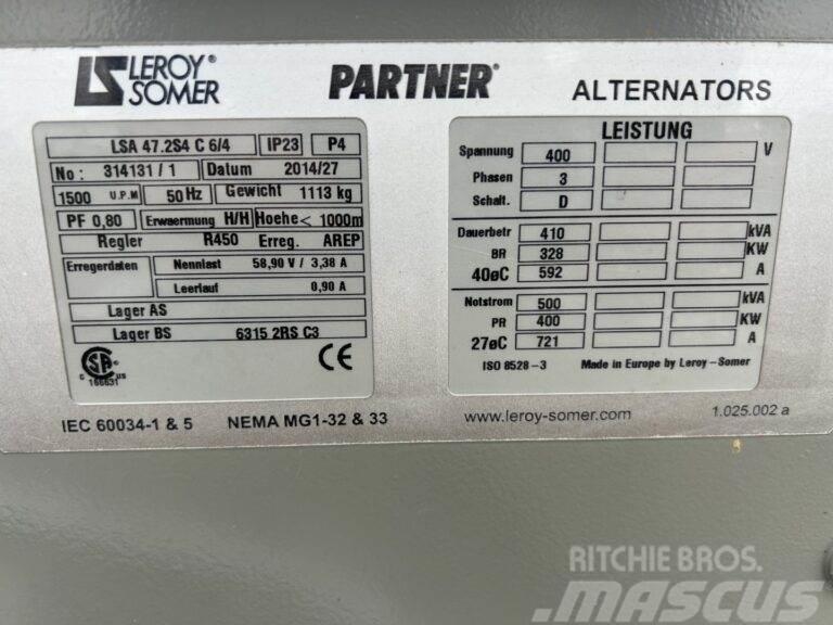 Leroy Somer LSA 47.2S4 C 6/4 - Unused - 500 kVa Autres générateurs