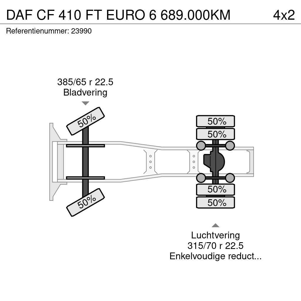 DAF CF 410 FT EURO 6 689.000KM Tracteur routier