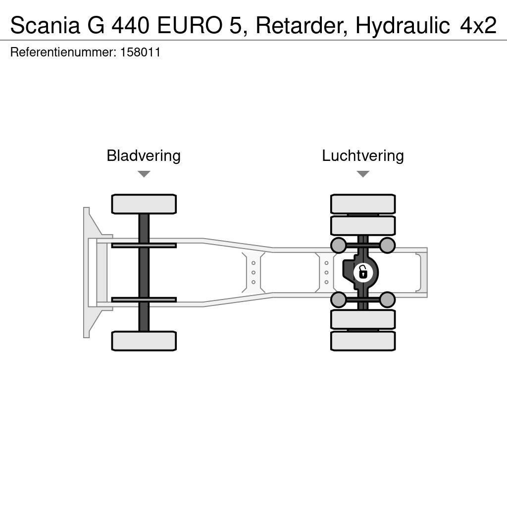 Scania G 440 EURO 5, Retarder, Hydraulic Tracteur routier