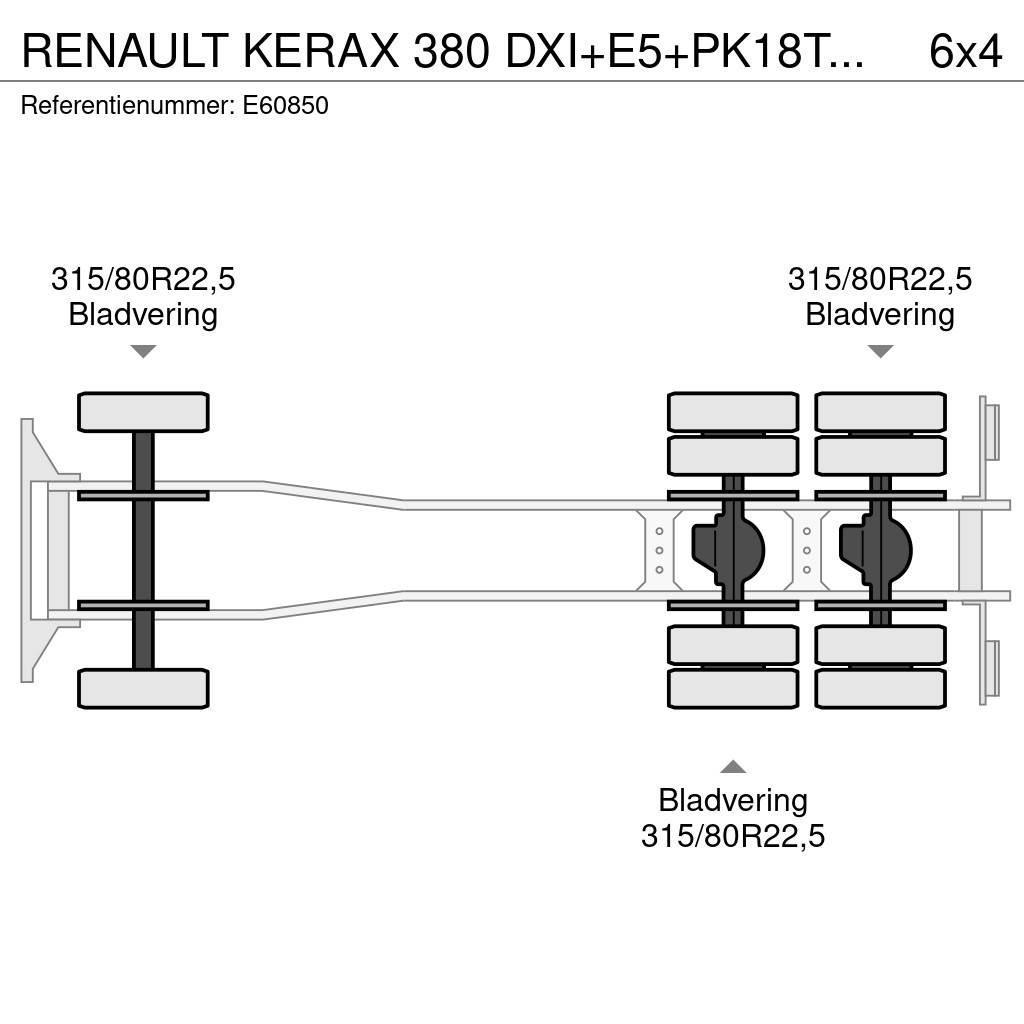 Renault KERAX 380 DXI+E5+PK18TM/3EXT Camion plateau