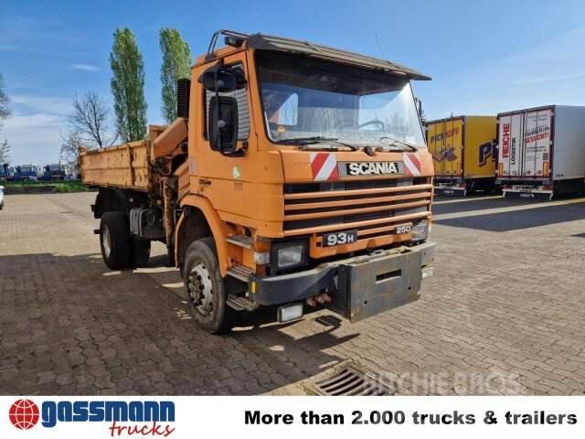 Scania 93H 250 4x4 mit Kran Palfinger PK8000, Camion benne