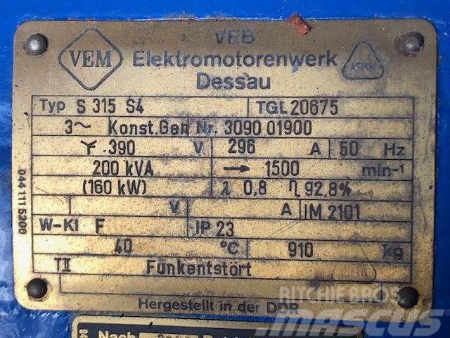  200 kVA VEM Type S315 S4 TGL20675 Generator Autres générateurs