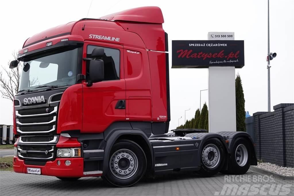 Scania R 520 / V8 / 6x2 / PUSHER / OS PODNOSZONA I SKRĘTN Tracteur routier