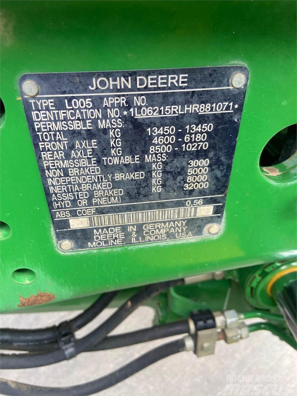 John Deere 6215R Tracteur