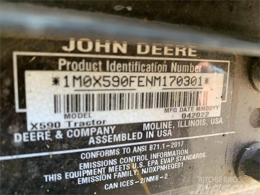 John Deere X590 Micro tracteur