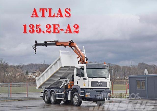 MAN TGA 26.350* ATLAS 135.2E-A2 + FUNK / 6x4*TOP 6x4 Camion benne