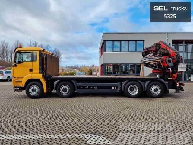 MAN TGS 35.480 8X4H-6 BL / Intarder / FASSI F560 Camion plateau ridelle avec grue