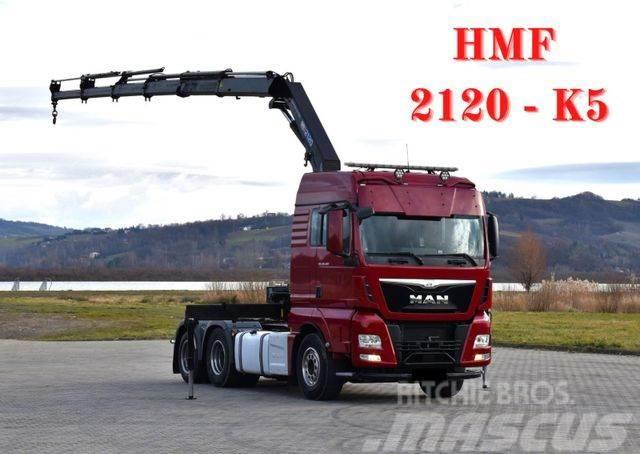 MAN TGX 28.480 Sattelzugmaschine + HMF 2120 K5/FUNK Tracteur routier