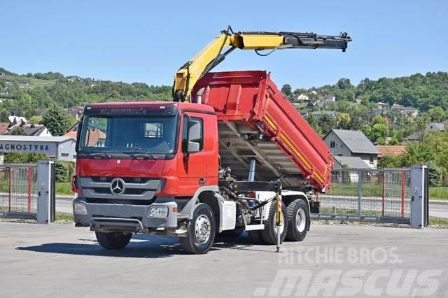 Mercedes-Benz ACTROS 2636 * FASSI F155AXS.0.22 / 6x4 Camion plateau ridelle avec grue