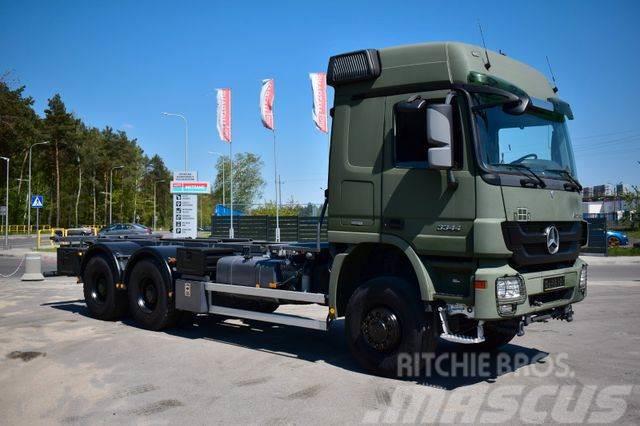 Mercedes-Benz ACTROS 3344 6x6 Chassis Twist Lock BDF LIKE NEW! Châssis cabine